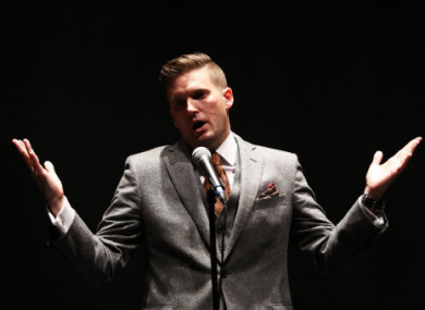 Spencer speaking at the University of Florida in Gainesville in Florida.
