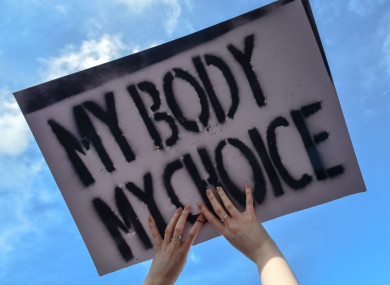 A protestor at the Strike4Repeal demonstration in Dublin earlier this year