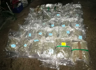 The seizure of cannabis.