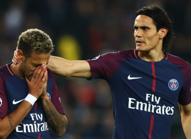 Neymar (left) and Edinson Cavani have not always seen eye to eye at PSG.