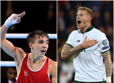 Boxer Michael Conlan (left-hand side) and soccer player James McClean (right).