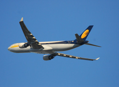 A Jet Airways plane.
