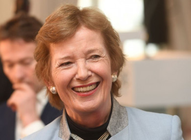 Mary Robinson, former Irish president and founder of the Mary Robinson Foundation on Climate Justice