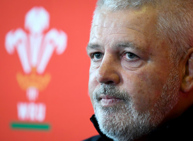 Wales head coach Warren Gatland.