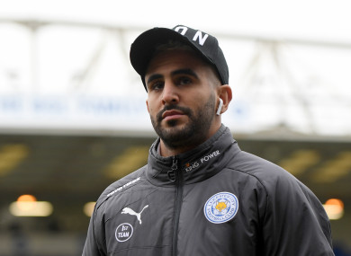 Leicester City's Riyad Mahrez.