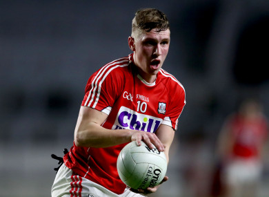 Sean White hit Cork's first-half goal today.