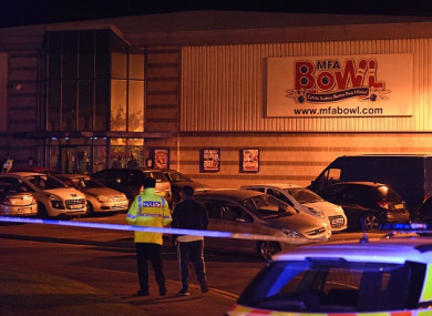 Police stand guard inside a cordon near the MFA Bowl at The Bermuda leisure park in Nuneaton last year.