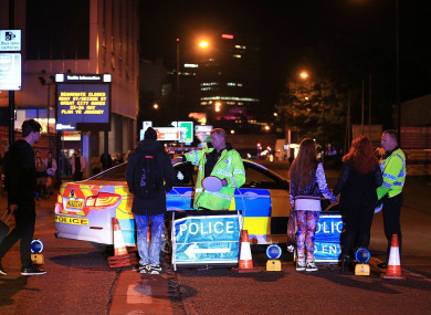 Emergency services at the Manchester Arena following the attack