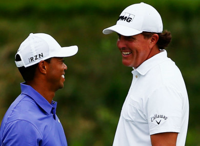Tiger Woods and Phil Mickelson