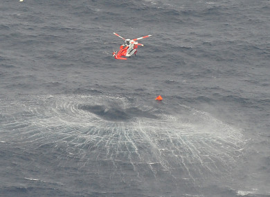 A photograph taken by the Air Corps of the rescue operation.