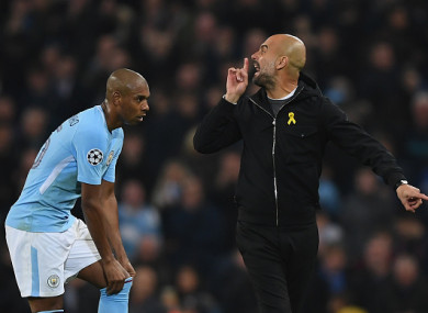 Pep wasn't pleased with the referee during the second leg.