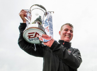 Dundalk manager Stephen Kenny with the EA Sports Cup.