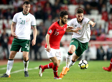 Ireland lost to Turkey in their only game since the last rankings came out.