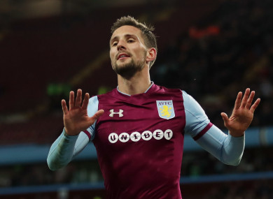 Aston Villa's Conor Hourihane has scored 11 goals in the Championship this season.