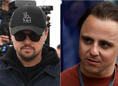 Leonardo Di Caprio and Felipe Massa