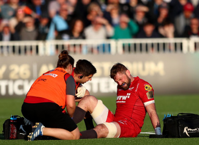 Barclay suffered the injury against Glasgow at Scotstoun on Friday night.