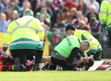 The 30-year-old suffered the injury against Galway earlier this month.