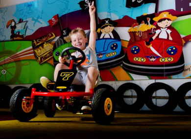 Having fun at Westport House's Pirate Adventure Park.