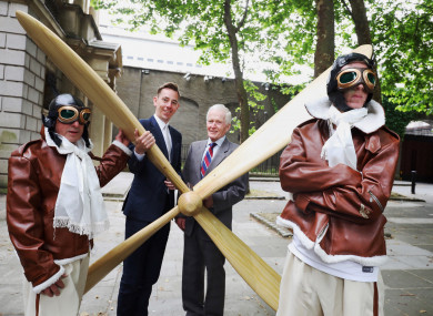 Guests of honour Ryan Tubridy and Tony Alcock at the Alcock and Brown 100 Festival launch in Dublin