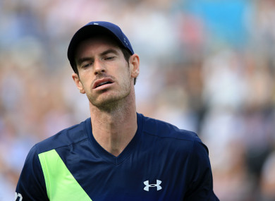 Murray was beaten by Nick Kyrgios at Queens yesterday.