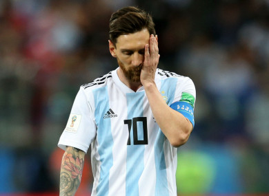 Lionel Messi has had a difficult time at the World Cup so far,