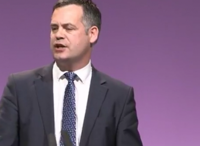 Pearse Doherty TD speaking at the Sinn Féin Ard Fheis in Belfast this evening.