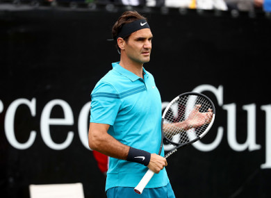 Federer was back in action earlier.