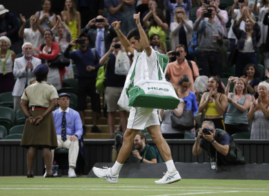Finished for the night: Novak Djokovic.