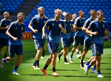 The Swedish players had to evacuate their rooms earlier.