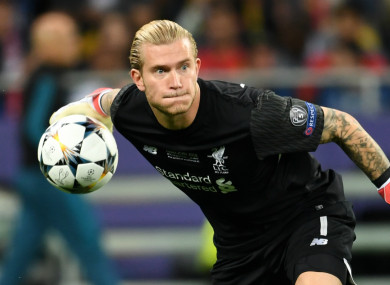 Liverpool goalkeeper Loris Karius.