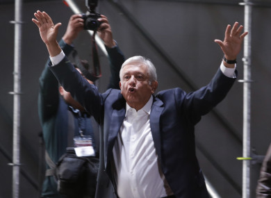 Lopez Obrador celebrates victory