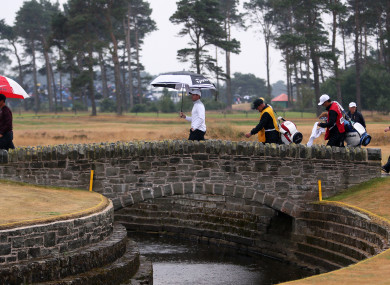 Rory McIlroy walks over the bridge on the 10th during day two of The Open Championship 2018 at Carnoustie.