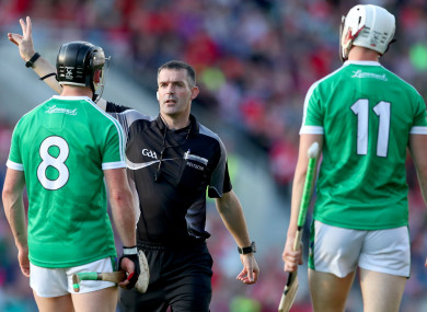 James Owens was in charge of the game between Limerick and Cork in June.