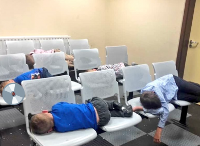 A photo of the children who spent the night in Tallaght Garda Station, which the mother asked to be shared online