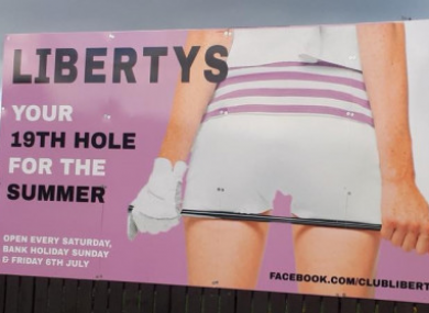 The billboard in Buncrana was erected in May.