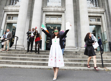 Lina Chen from Hong Kong at a Citizenship Ceremony that was held in the National Concert Hall.