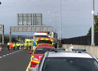 The scene of the incident on Dublin's M50.