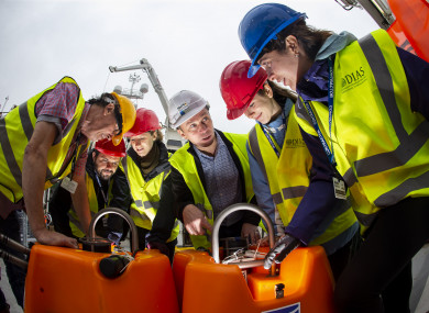Researchers pictured at the launch in Cobh today.