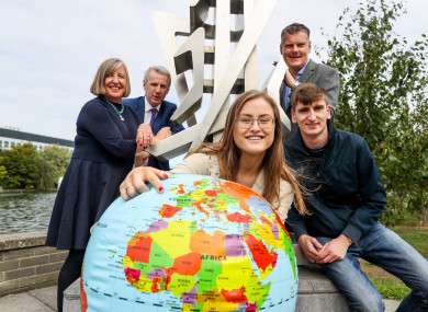 Professor Barbara Dooley, Lead Researcher at UCD; Jerry O'Sullivan, Deputy CEO ESB; Katie Cullen, member of Jigsaw's (Youth Advisory Panel) YAP Galway; Neil Mac Dhonnagain, member of Jigsaw's YAP Dublin city and Dr Joseph Duffy, CEO Jigsaw, at the launch today.