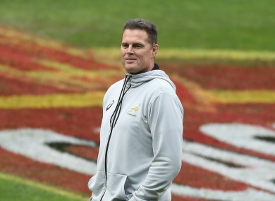 South Africa head coach Rassie Erasmus.