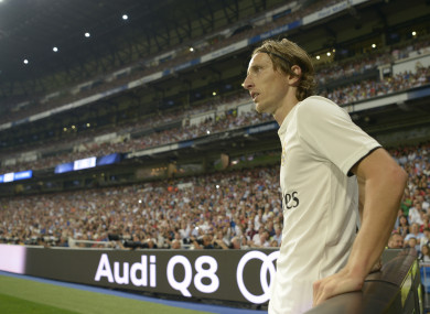 Luka Modric pictured during Real Madrid's match with Espanyol at the weekend.