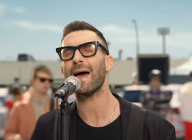 If I never see your face again, I don't mind: Adam Levine and co. became the scourge of many football fans' World Cup last summer with their cover of Bob Marley's 'Three Little Birds', which aired in a TV ad throughout the tournament.