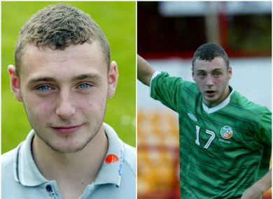 Mark Quigley pictured during his time as an Ireland U19 international.