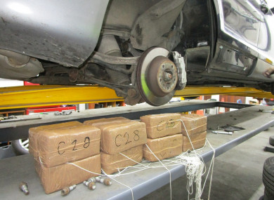Cannabis worth an estimated street value of €403,000 was uncovered in the chassis sills of the jeep.