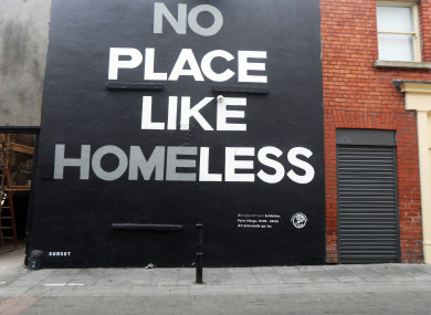 A mural responding to the homeless crisis in Dublin