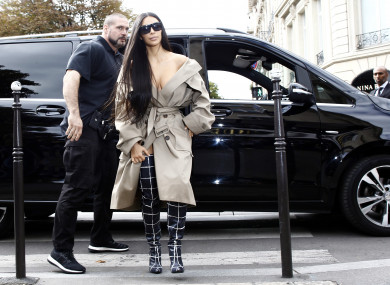 Kim Kardashian and her bodyguard Pascal Duvier seen out and about in Paris before the robbery on October 2, 2016.