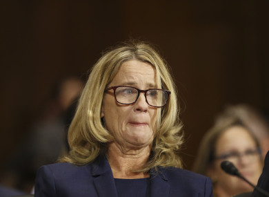 Dr Christine Blasey Ford speaks before the Senate Judiciary Committee hearing