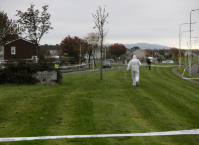 The scene after the shooting in October 2017.