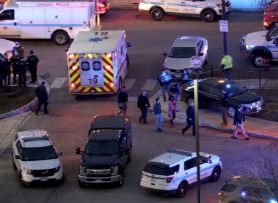 Law enforcement officials near Mercy Hospital