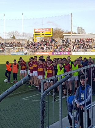 Miltown pictured before the national anthem at the Clare Championship final at the end of October.